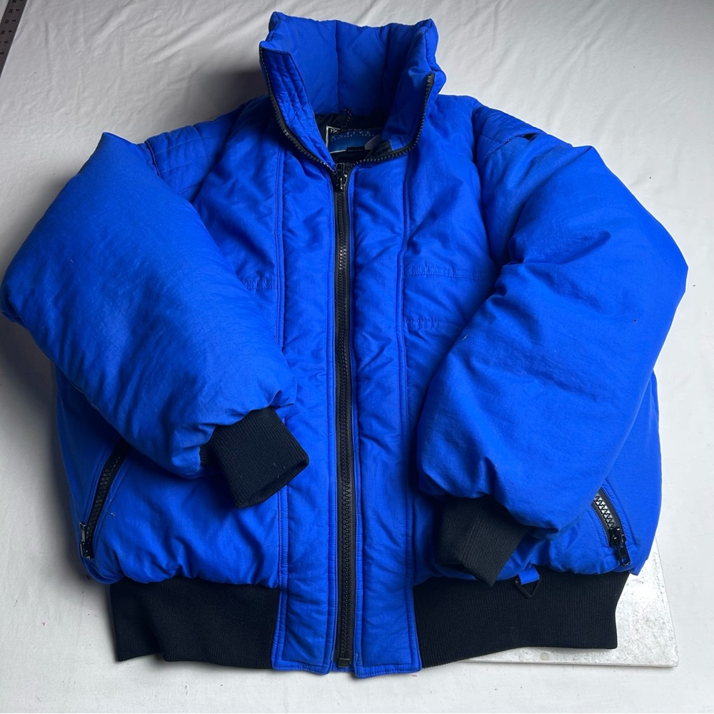 Vintage 80s Pacific Trail Blue Premium Down Insulation Puffer Jacket